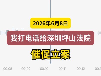 2026年6月8日，我打电话给深圳坪山法院催促立案（有视频）