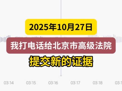 2025年10月27日,我打电话给北京市高级法院,提交新的证据